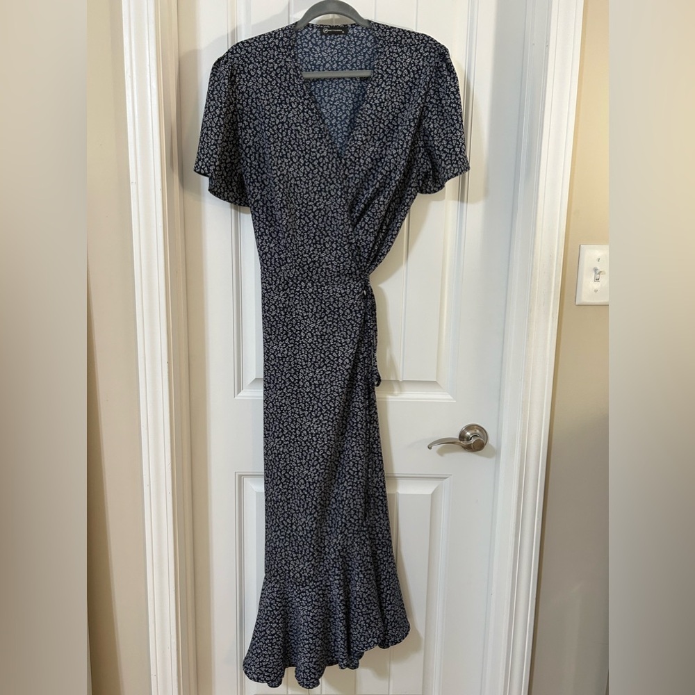 Floral maxi wrap dress